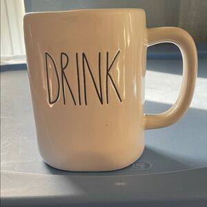 Rae Dunn Cream Ceramic Mug with 'DRINK' Hand-Lettering